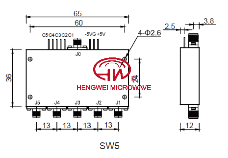 寬帶pin高速sp5t到sp6t開關(guān)